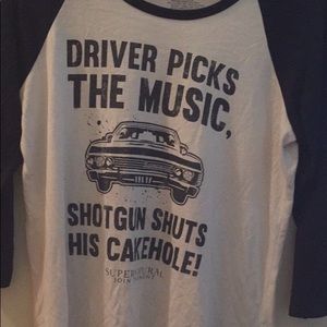 Supernatural baseball tee